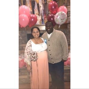 Mother Bee Maternity Peach Maxi